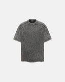 washed zip sleeve boxy T-shirt front view