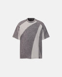 textured patchwork washed oversized t shirt