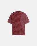 oversized washed patchwork t shirt