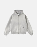 distressed grey zip up hoodies