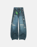 3D Print Chain Barrel Jeans | Inflation Streetwear INFLATION