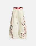 striped graphic barrel sweatpants front view