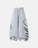 rhinestone script barrel sweatpants