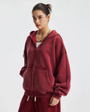 Distressed Acid Wash Double Zip Up Hoodies | Inflation Streetwear INFLATION