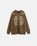 Distressed Ribcage Wash Hoodie | Inflation Streetwear INFLATION