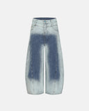 Gradient Washed Stitching Barrel Jeans | Inflation Streetwear INFLATION