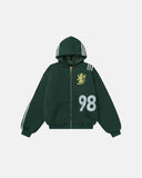 Gothic Striped Hooded Bomber Jacket | Inflation Streetwear INFLATION