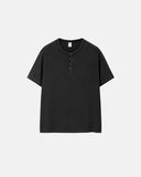 Blank Henley Neck Casual T-Shirt | Inflation Streetwear INFLATION