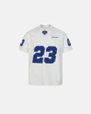 23 applique t shirt with badge patch detail