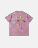 back graphic streetwear t shirt with climbing slogan print