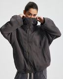 Distressed Stiching Aicd Wash Zip Up Hoodies | Inflation Streetwear INFLATION