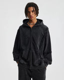 Acid Wash Oversized Zip Up Hoodies | Inflation Streetwear INFLATION