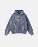 Graffiti Print Acid Washed Fleece Hoodies | Inflation Streetwear INFLATION