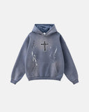 Graffiti Print Acid Washed Fleece Hoodies | Inflation Streetwear INFLATION