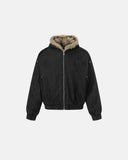 Faux Fur Hooded Padded Denim Jacket | INFLATION Streetwear INFLATION