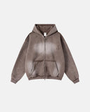 Monkey Wash Ripped Zip Up Hoodies | Inflation Streetwear INFLATION
