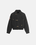 Horse Embroidery Suede Clasp Padded Jacket | Inflation Streetwear INFLATION