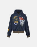 Boxy Graffiti Zip Up Hoodie | Inflation Streetwear INFLATION