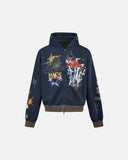Boxy Graffiti Zip Up Hoodie | Inflation Streetwear INFLATION
