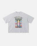Washed Graphic Boxy Waffle T-Shirt | Inflation Streetwear INFLATION