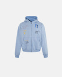 Graffiti Washed Zip Up Hoodie | Inflation Streetwear