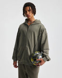 Acid Wash Oversized Zip Up Hoodies | Inflation Streetwear INFLATION