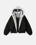 Faux Fur Lined Padded Bomber Jacket | Inflation Streetwear INFLATION