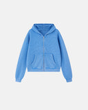Vintage Washed Waffle Zip Up Hoodie | Inflation Streetwear