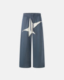 oversized sweatpants with star patch graphic