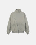 Washed Asymmetric Zip Sweatshirt | Inflation Streetwear