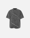 raw edge deconstructed t shirt