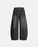 Vintage Leopard Print Barrel Jeans | Inflation Streetwear INFLATION
