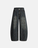 Vintage Leopard Print Barrel Jeans | Inflation Streetwear INFLATION