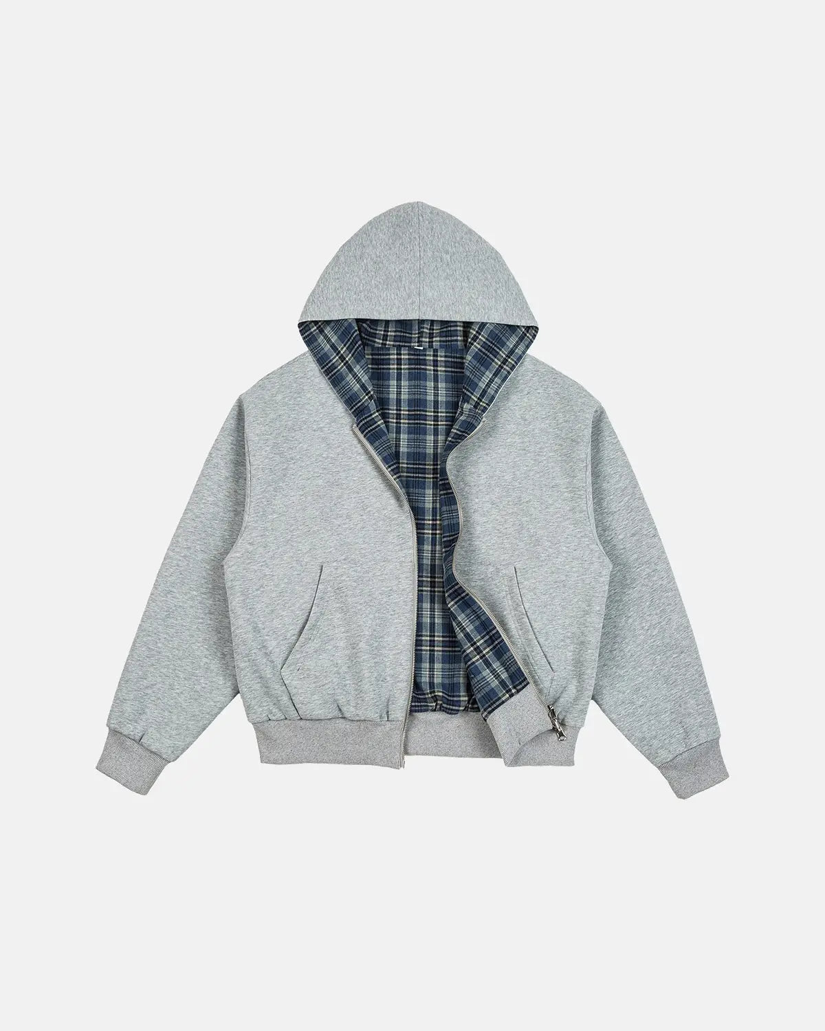 Reversible Plaid Cropped Hoodies | Inflation Streetwear – INFLATION