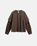 Distressed Plaid Layered Long Sleeve Tees | Inflation Streetwear INFLATION