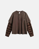 Distressed Plaid Layered Long Sleeve Tees | Inflation Streetwear INFLATION