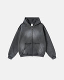 Monkey Wash Ripped Zip Up Hoodies | Inflation Streetwear INFLATION