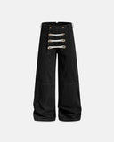 vintage rope clasp streetwear pants