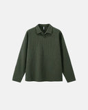 Waffle Long Sleeve Polo Shirts | Inflation Streetwear