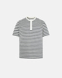 Striped Henley Relaxed T-shirt | Inflation Streetwear INFLATION