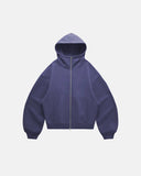High Collar Fleece Double Zip-Up Hoodies | Inflation Streetwear INFLATION