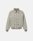 Washed Button-Tab Boxy Workwear Jacket | Inflation Streetwear