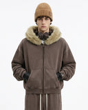 heavyweight fleece lined zip up hoodie for men