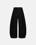 Asymmetric Pleated Barrel-Leg Suit Pants | Inflation Streetwear INFLATION