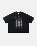 Washed Graphic Boxy Waffle T-Shirt | Inflation Streetwear INFLATION