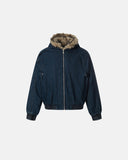 Faux Fur Hooded Padded Denim Jacket | INFLATION Streetwear INFLATION