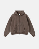 Vintage Washed Fleece Boxy Zip Hoodie | Inflation Streetwear INFLATION