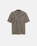 Deconstructed Cross Washed T-Shirt | Inflation Streetwear INFLATION