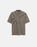 Deconstructed Cross Washed T-Shirt | Inflation Streetwear INFLATION