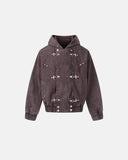 Washed Clasp Fireman Hooded Denim Jacket | Inflation Streetwear INFLATION